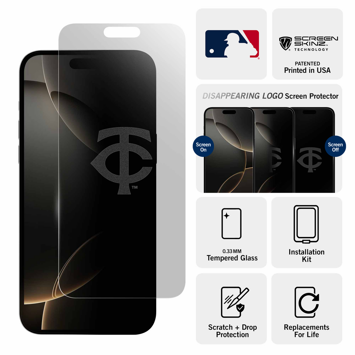 Minnesota Twins Clear Screen Protector 3