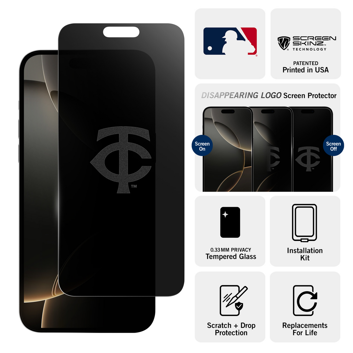 Minnesota Twins Privacy Screen Protector 3