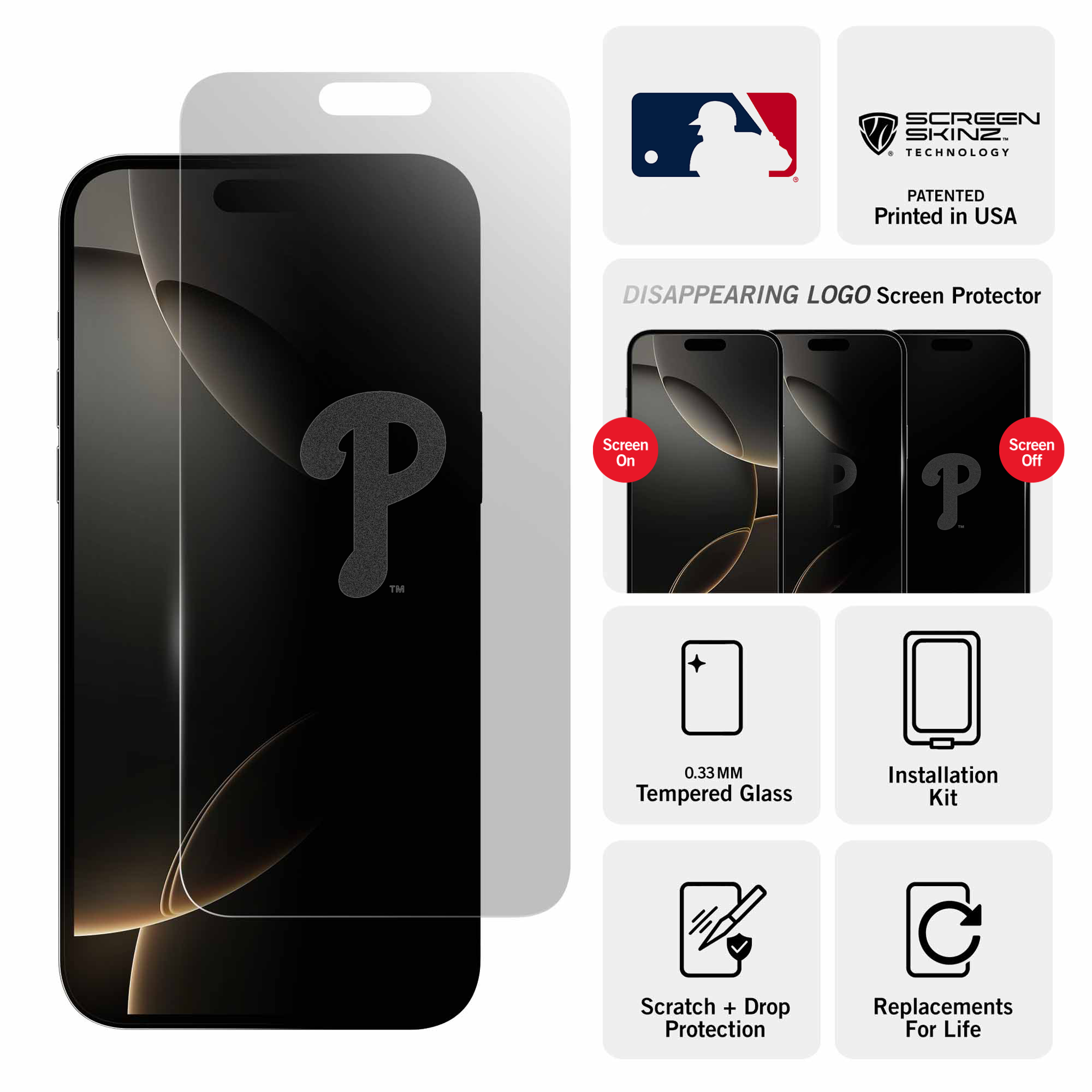 Philadelphia Phillies Clear Screen Protector 3