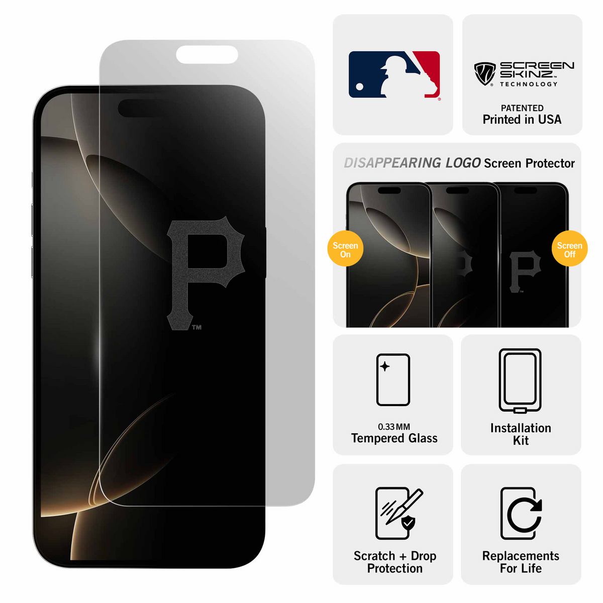 Pittsburgh Pirates Clear Screen Protector 3