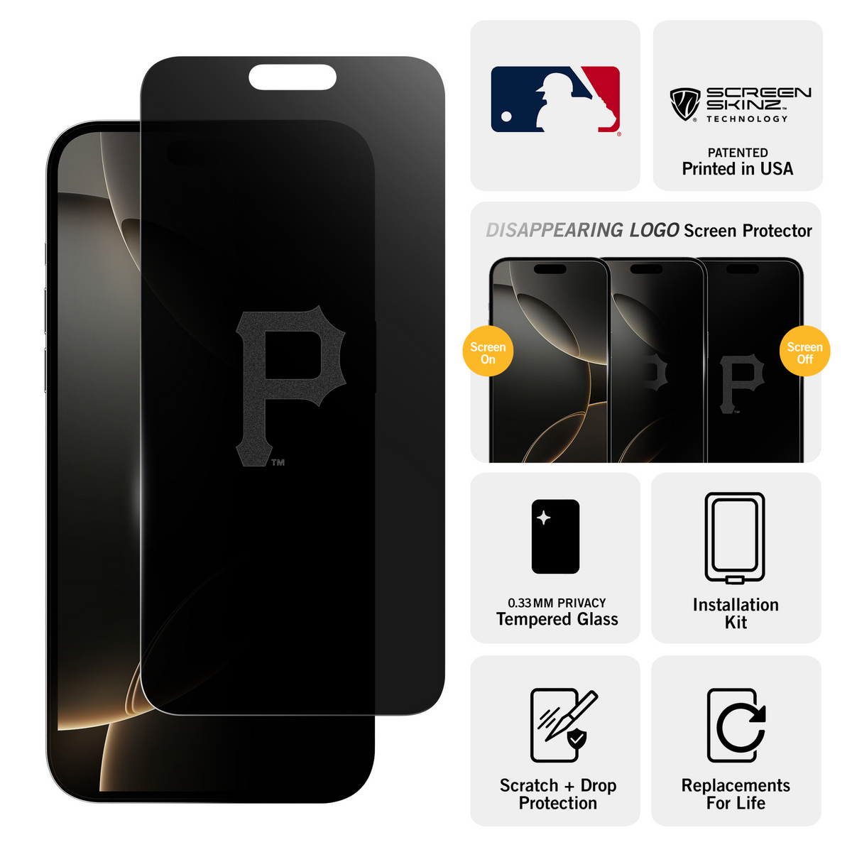 Pittsburgh Pirates Privacy Screen Protector 3