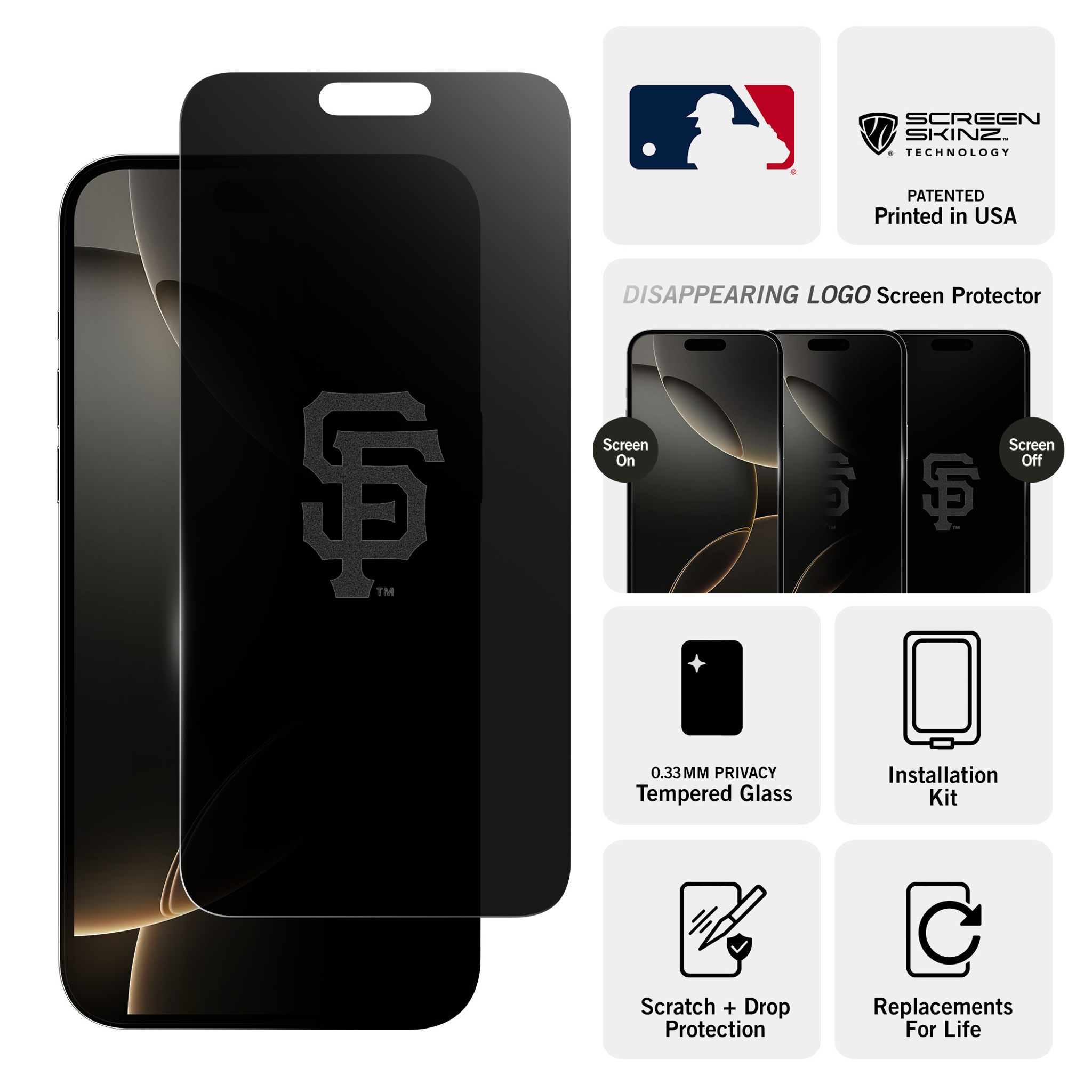 San Francisco Giants Privacy Screen Protector 3