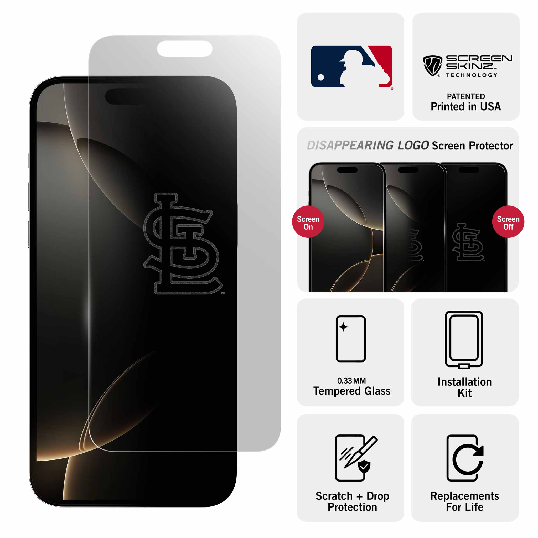 St Louis Cardinals Clear Screen Protector 3