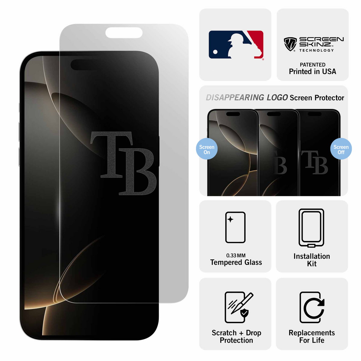 Tampa Bay Rays Clear Screen Protector 3