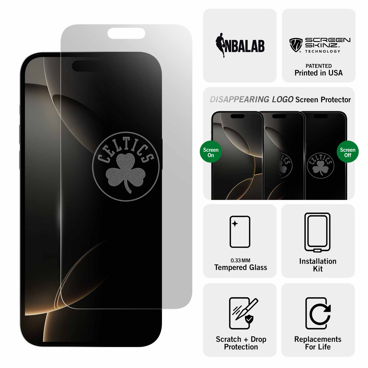 Boston Celtics Clear Screen Protector 3