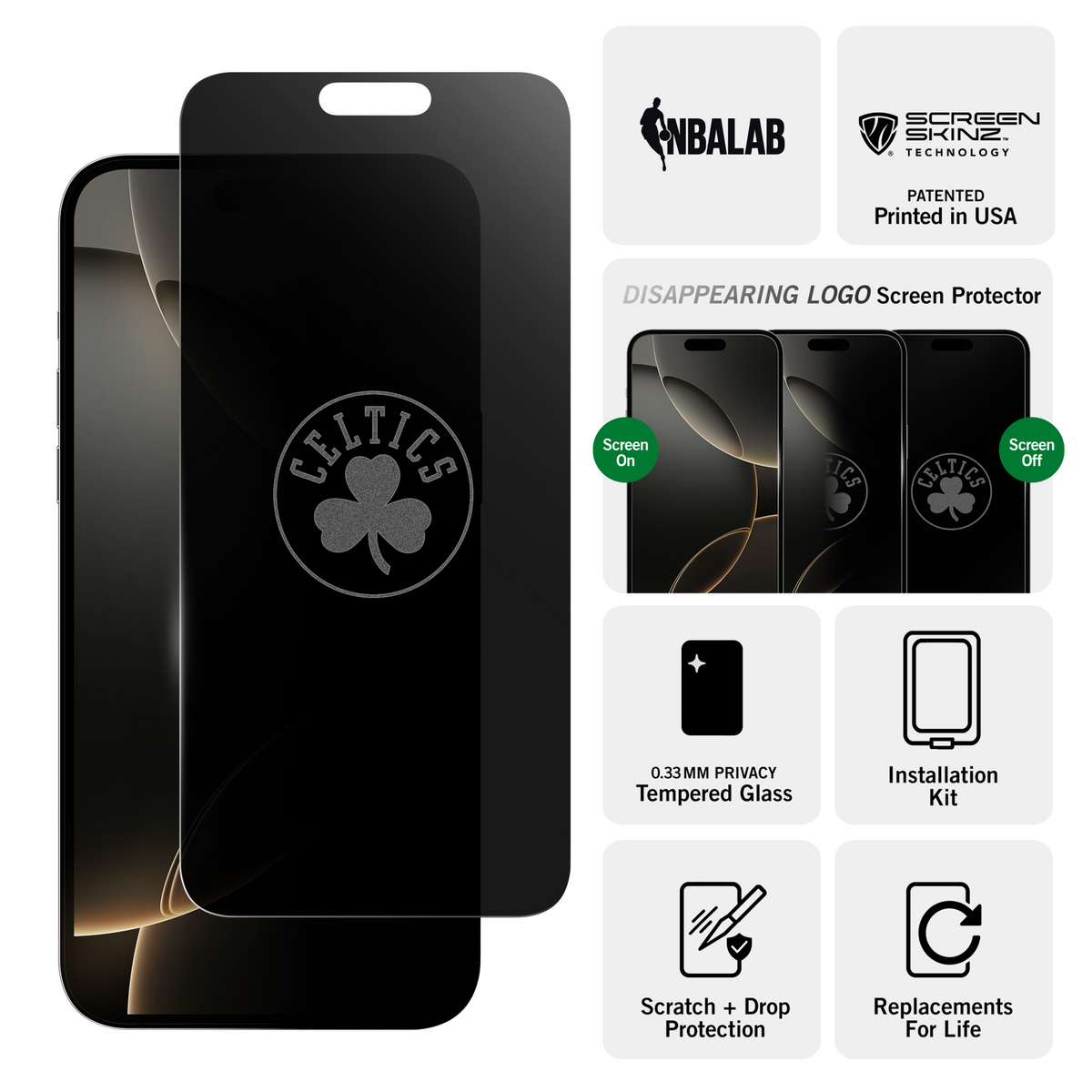 Boston Celtics Privacy Screen Protector 3