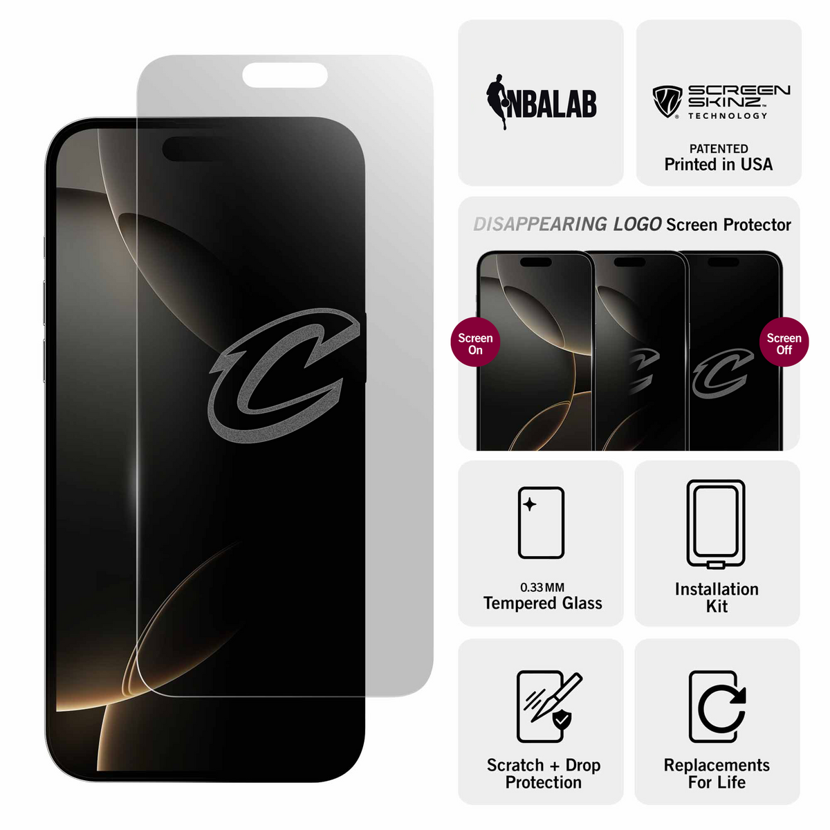 Cleveland Cavaliers Clear Screen Protector 3