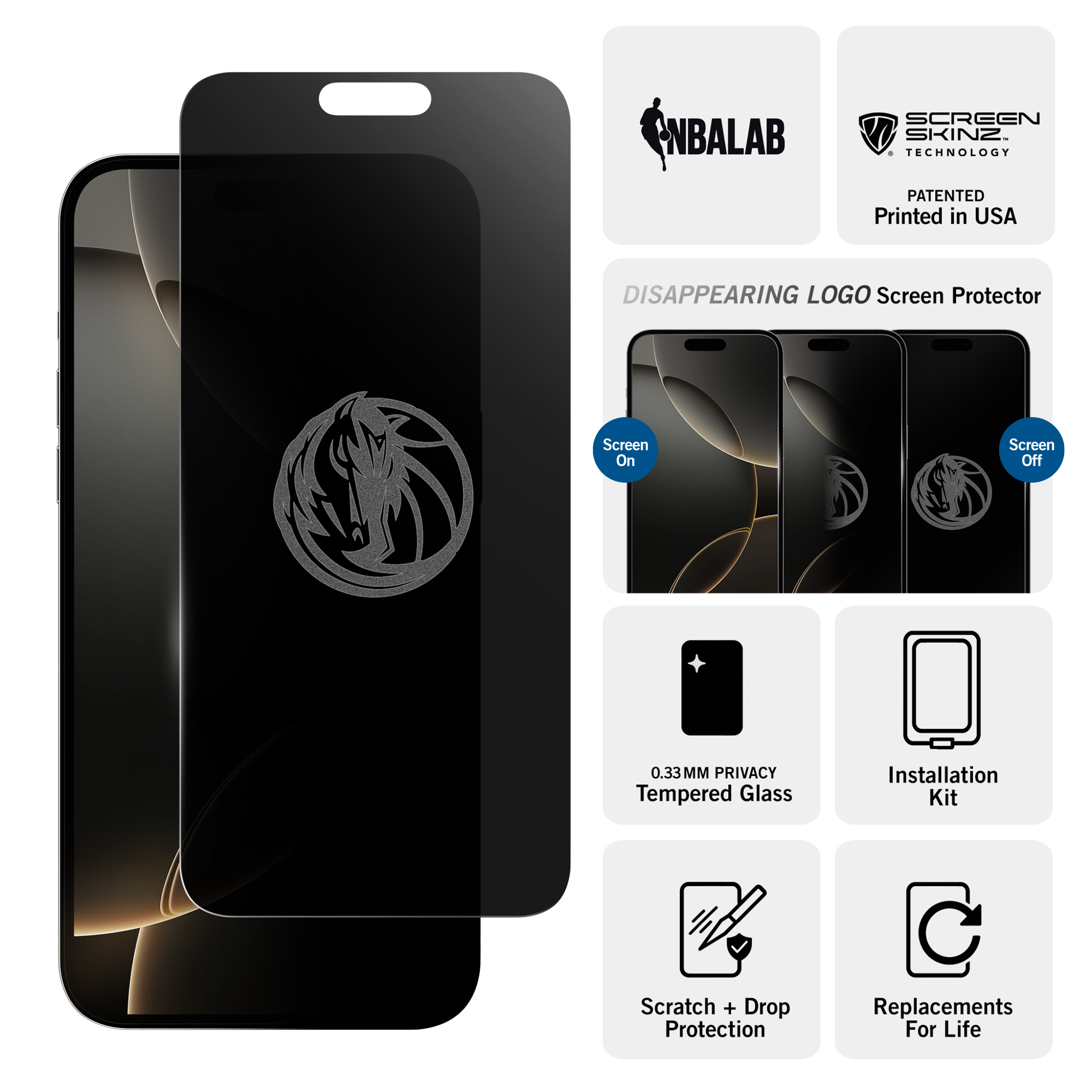 Dallas Mavericks Privacy Screen Protector 3