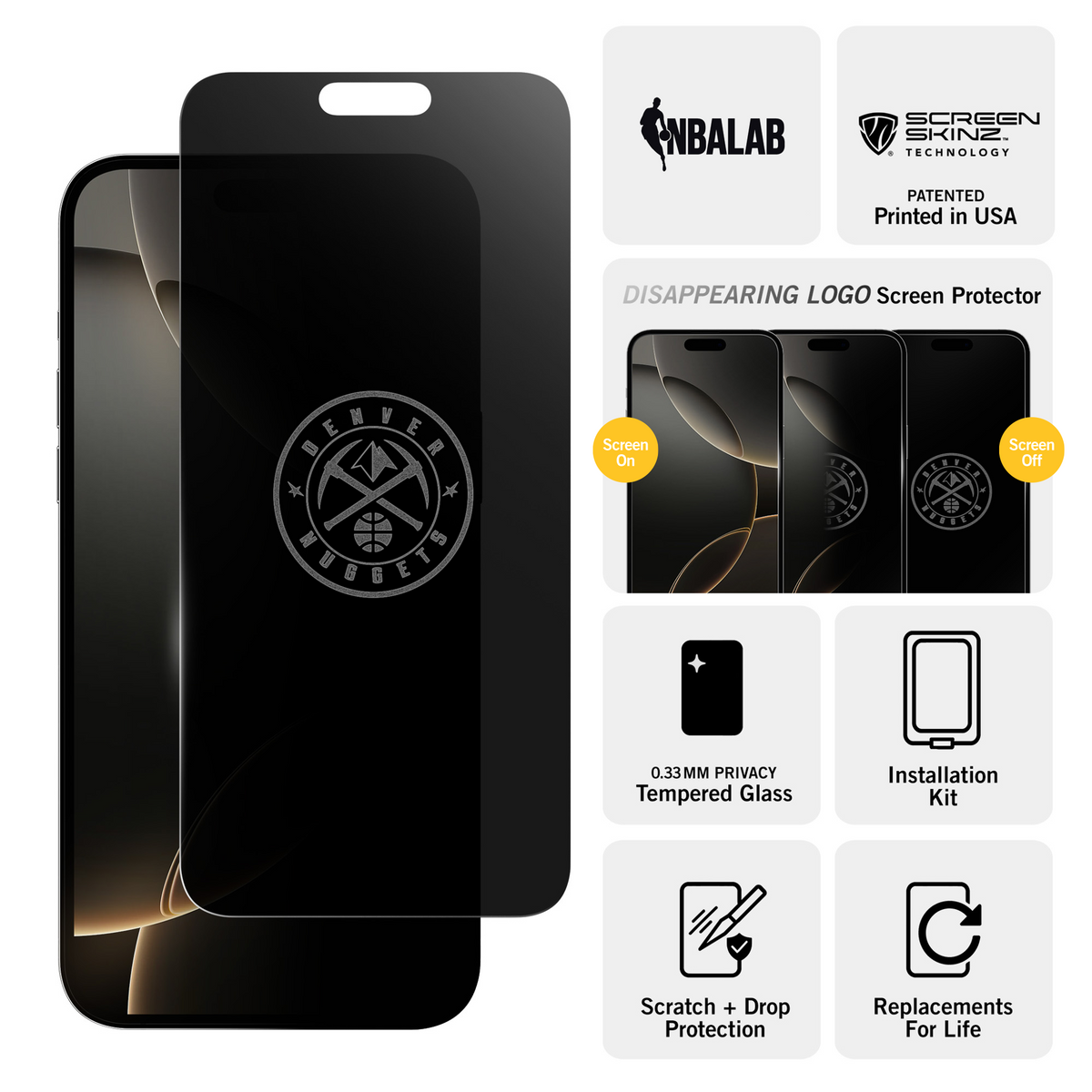 Denver Nuggets Privacy Screen Protector 3
