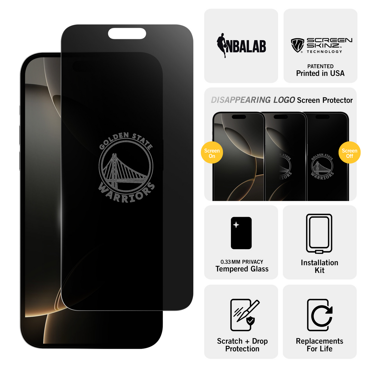 Golden State Warriors Privacy Screen Protector 3