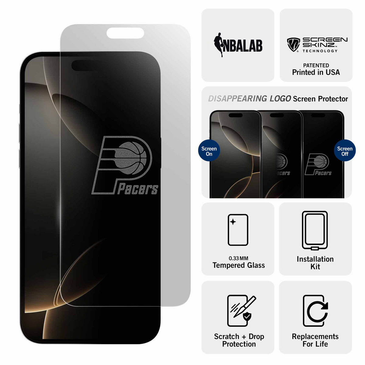 Indiana Pacers Clear Screen Protector 3