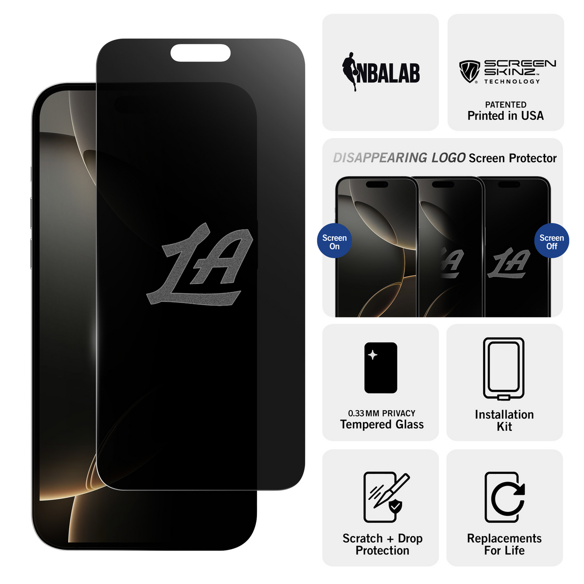 Los Angeles Clippers Privacy Screen Protector 3