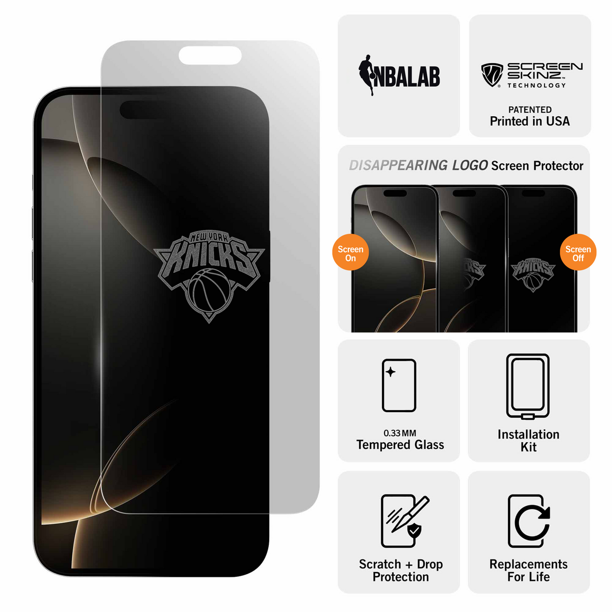 New York Knicks Clear Screen Protector 3