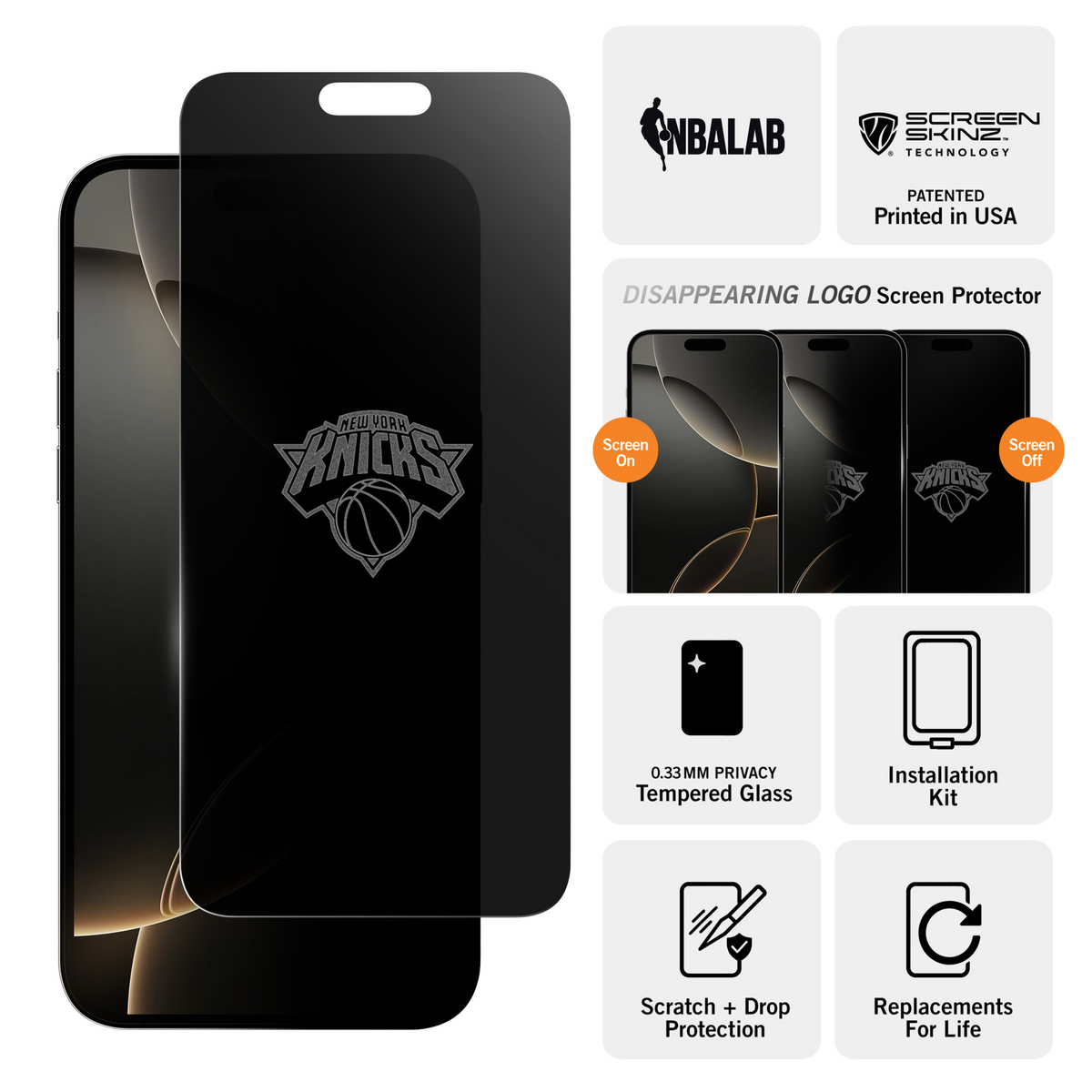 New York Knicks Privacy Screen Protector 3