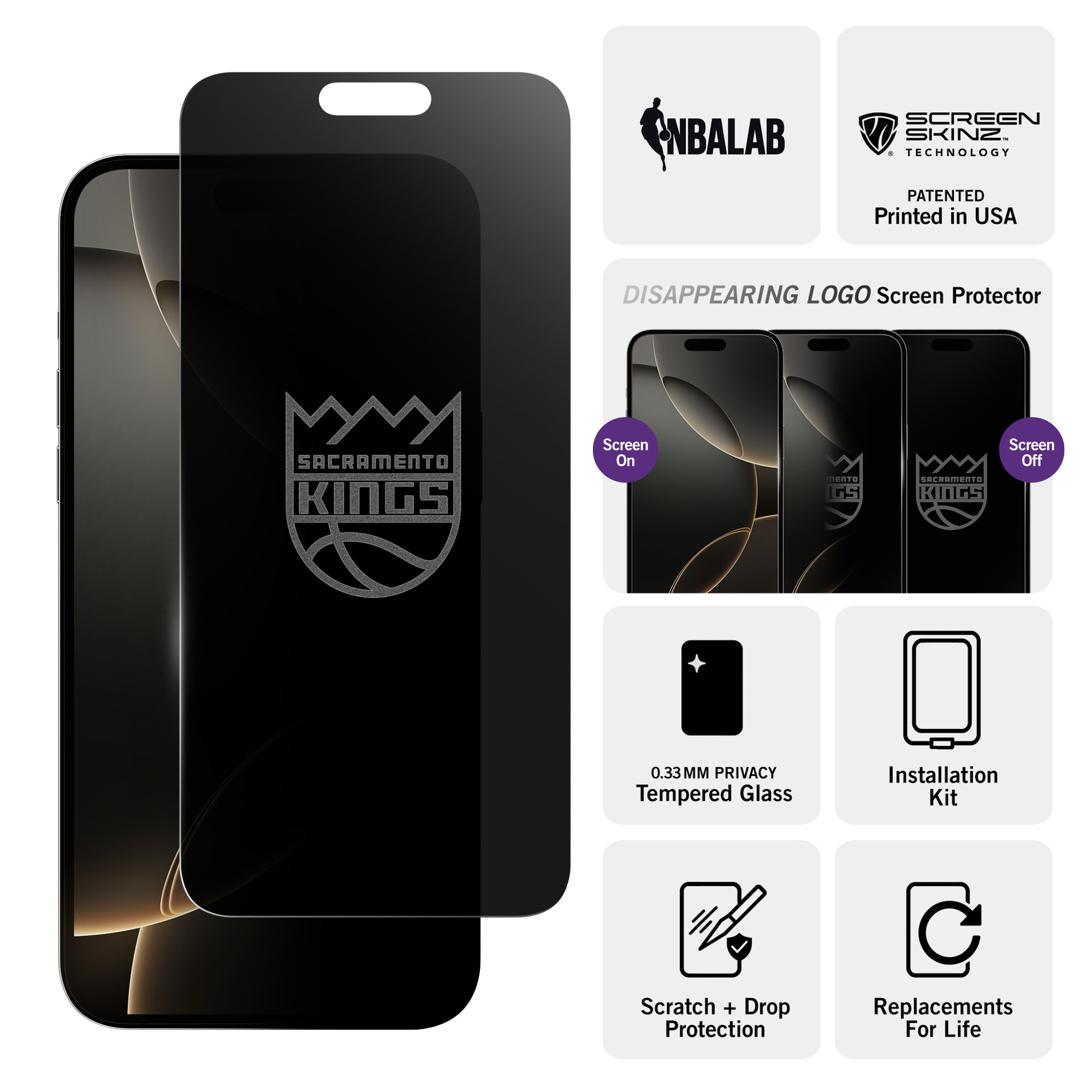 Sacramento Kings Privacy Screen Protector 3