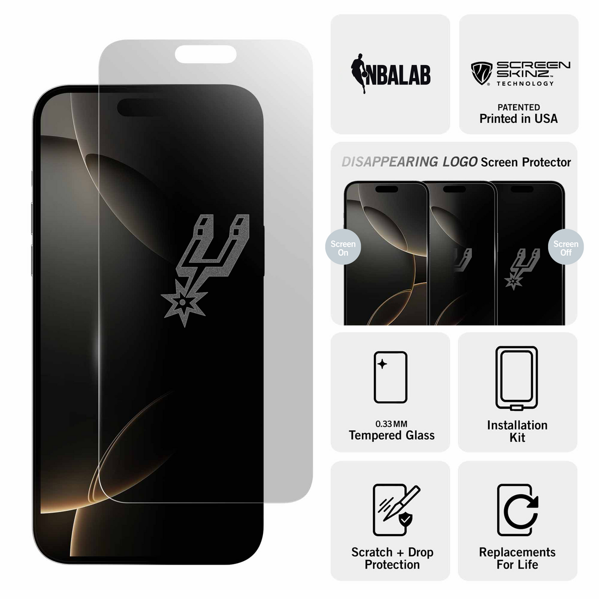 San Antonio Spurs Clear Screen Protector 3