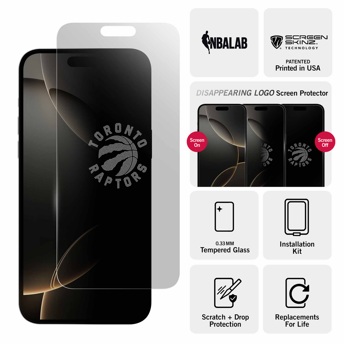 Toronto Raptors Clear Screen Protector 3