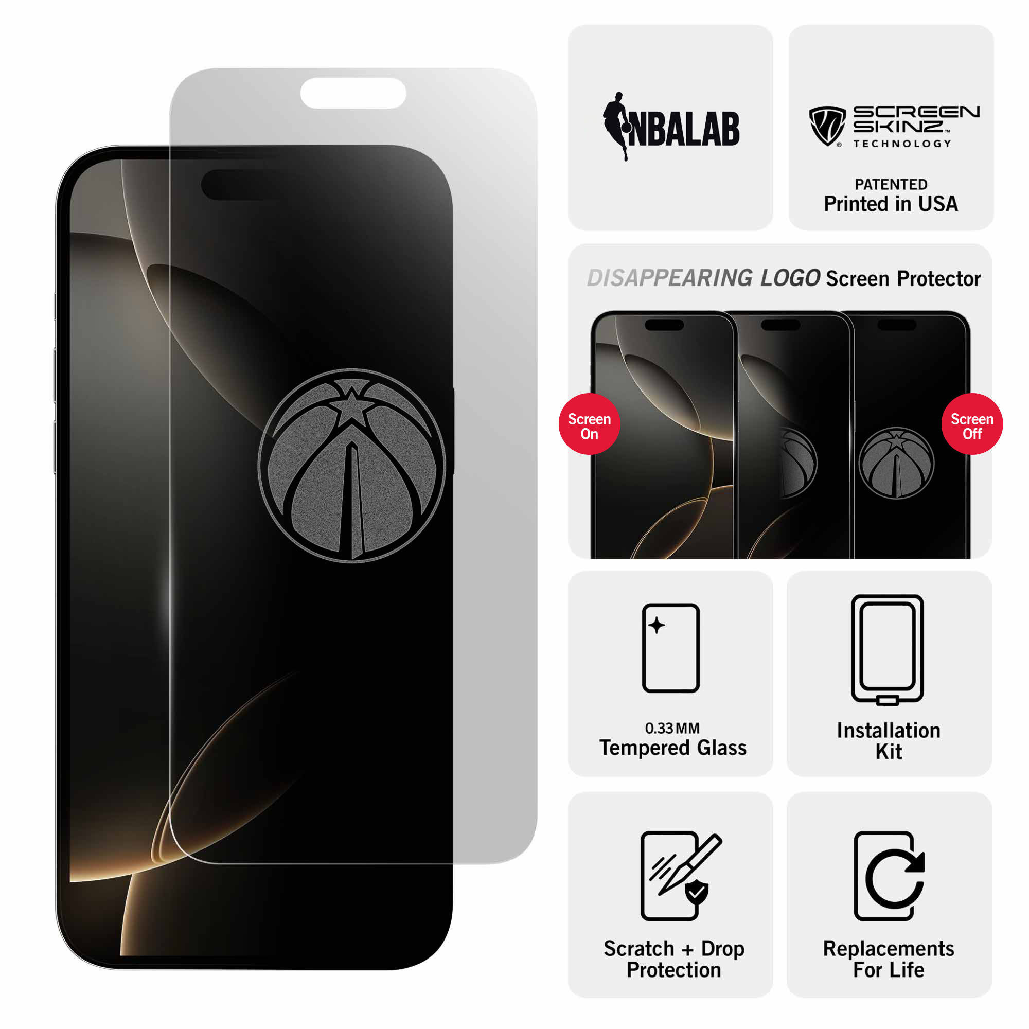Washington Wizards Clear Screen Protector 3