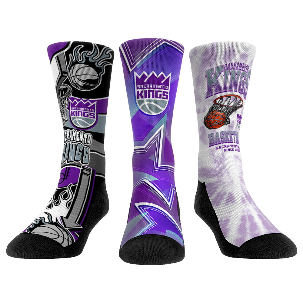 Sacramento Kings - Slam Dunk  - 3-Pack | Rock 'Em Socks