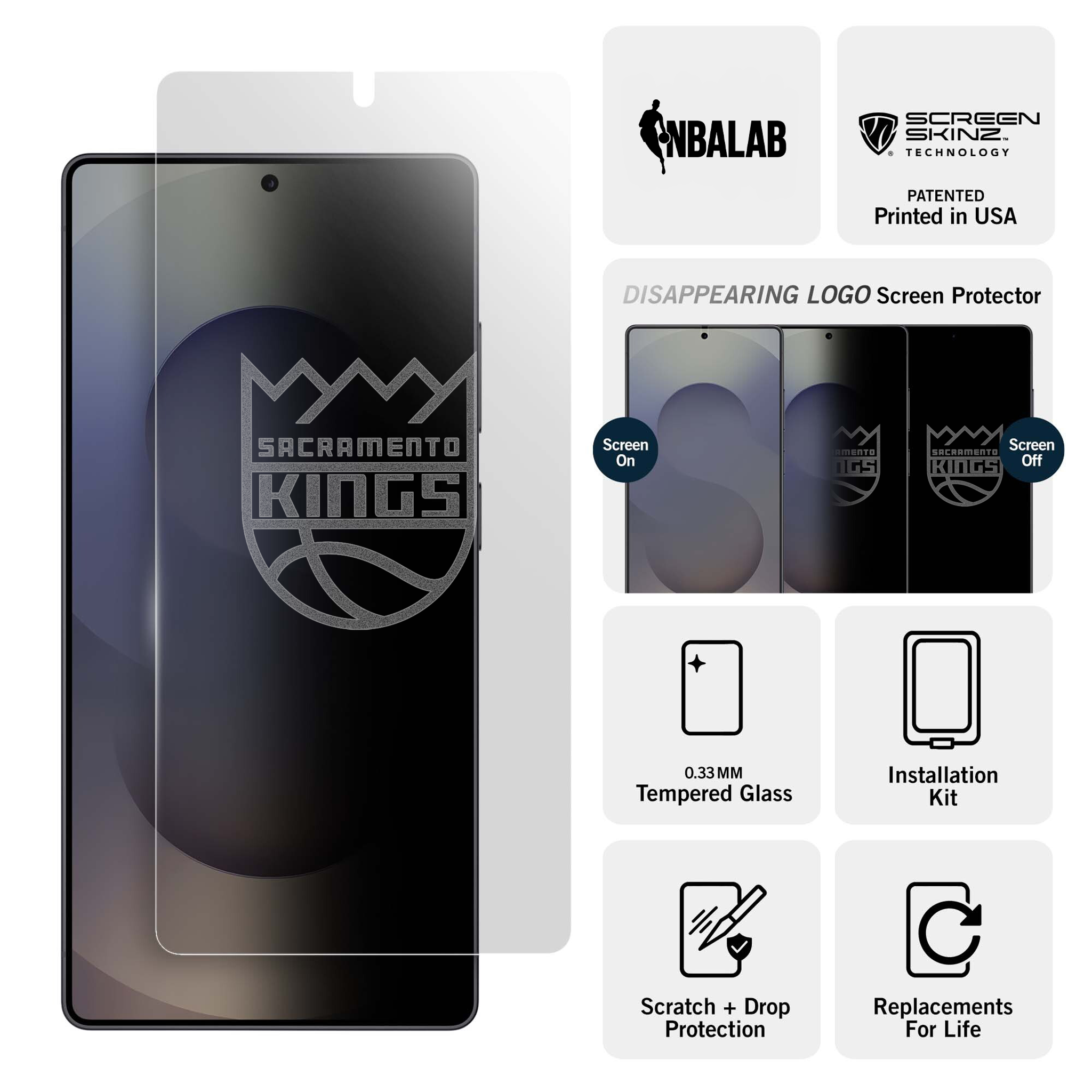 Sacramento Kings Samsung Clear Screen Protector 3
