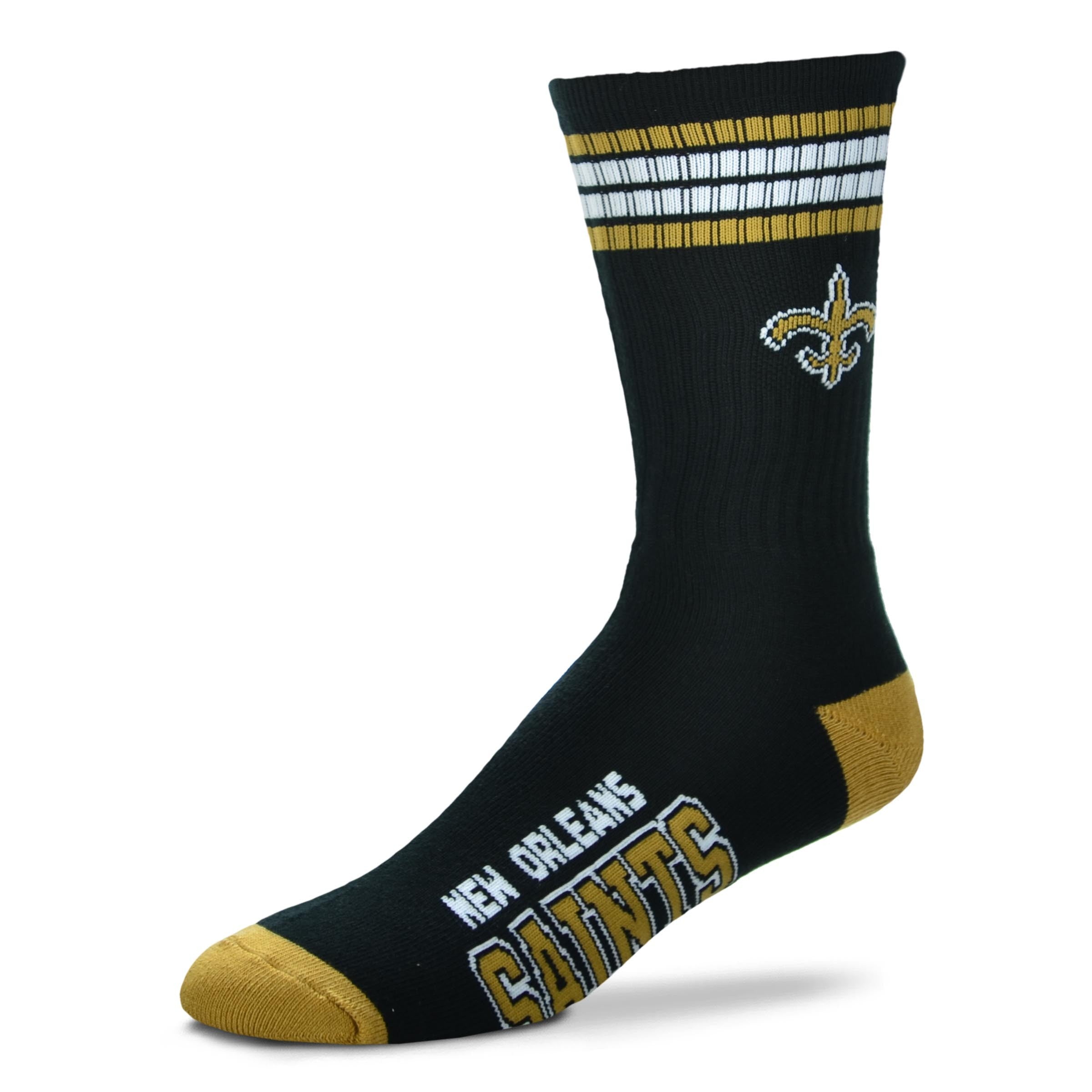 New Orleans Saints Men's 4 Stripe Deuce Socks 1