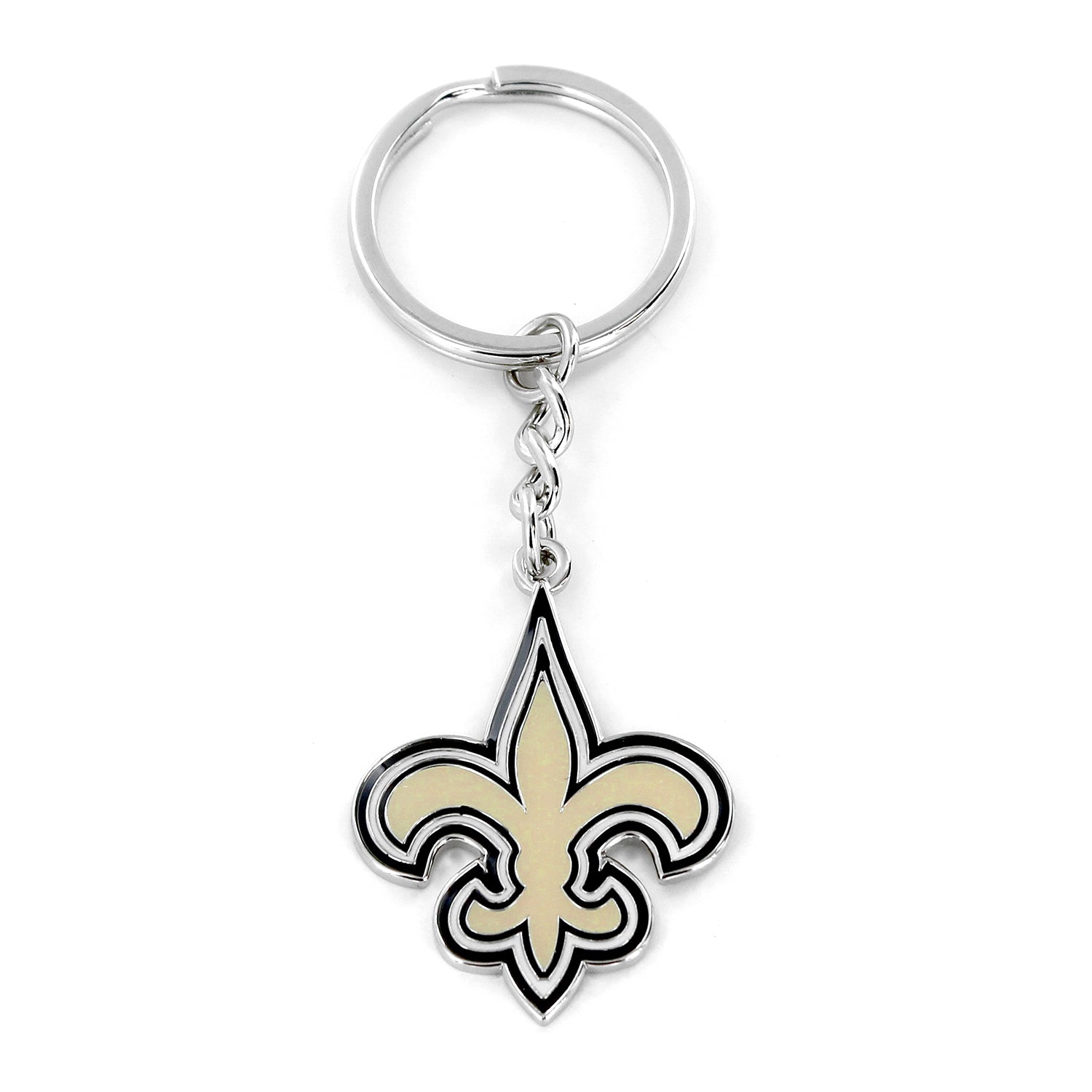 New Orleans Saints Metal Logo Keychain 1