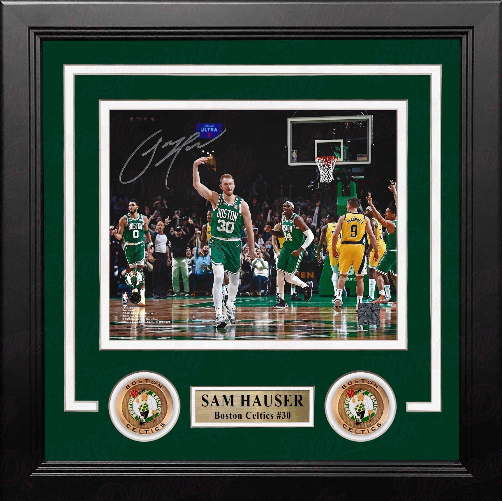 Sam Hauser Celebration Boston Celtics Autographed 8" x 10" Framed Basketball Photo 2