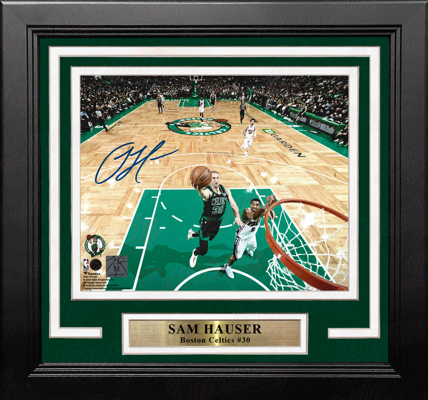 Sam Hauser Rim Cam Boston Celtics Autographed 8" x 10" Framed Basketball Photo 2