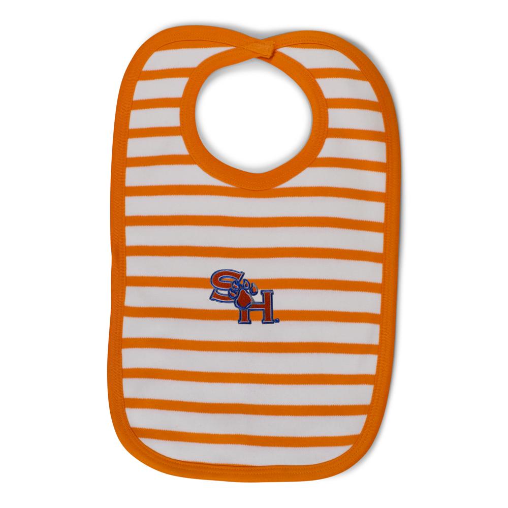 Sam Houston Infant Stripe Knit Bib | Two Feet Ahead
