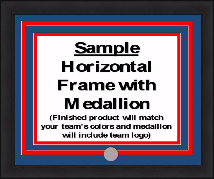 NHL Hockey Photo Picture Frame Kit - Arizona Coyotes (Brick Red Matting, White Trim)