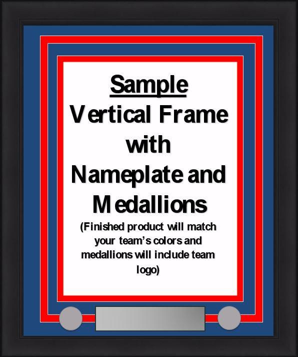 MLB Baseball Photo Picture Frame Kit - Kansas City Royals (Blue Matting, Gray Trim) 7