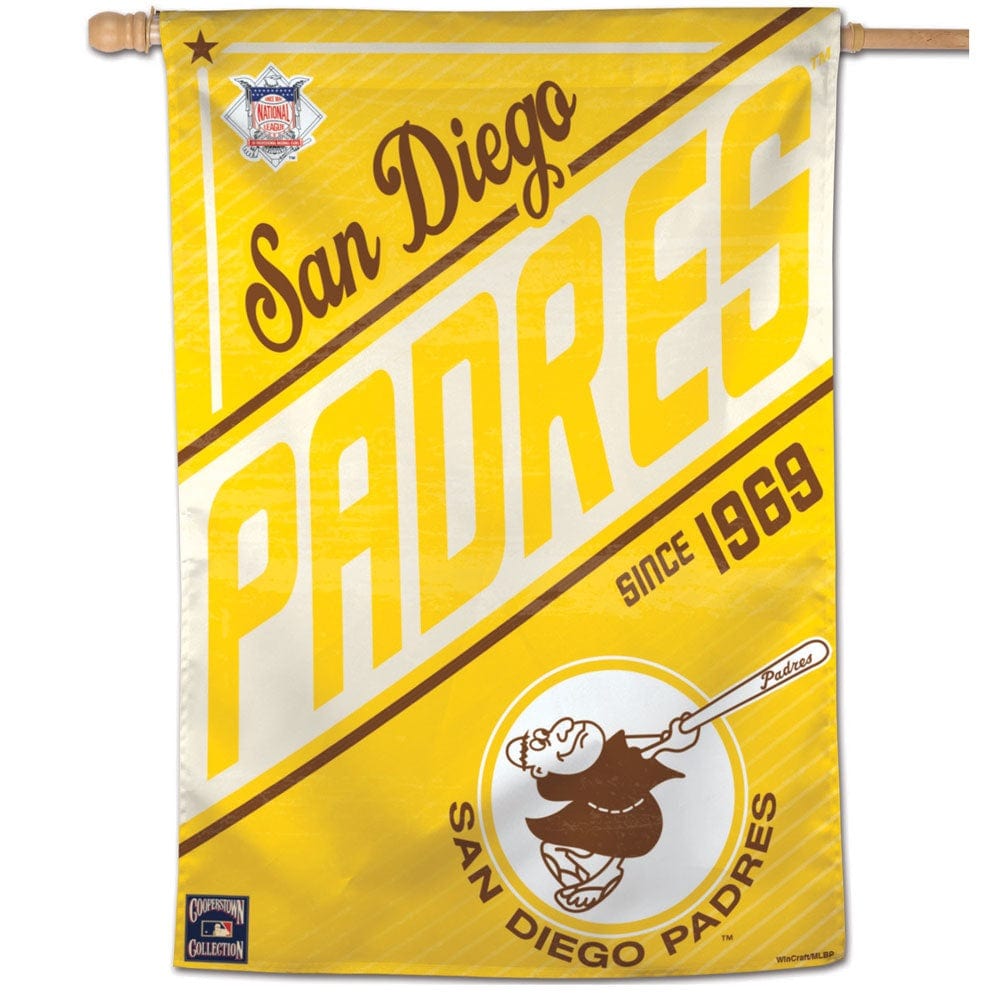 San Diego Padres Banner Cooperstown Throwback Flag