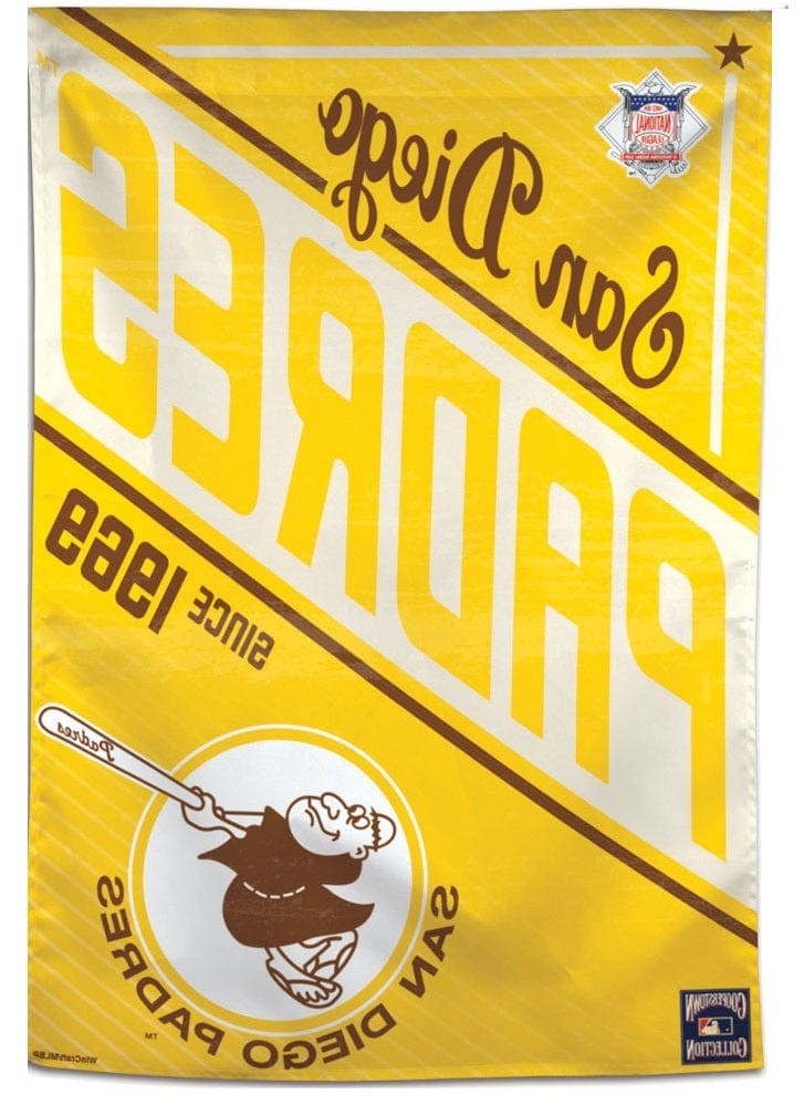 San Diego Padres Banner Cooperstown Throwback Flag