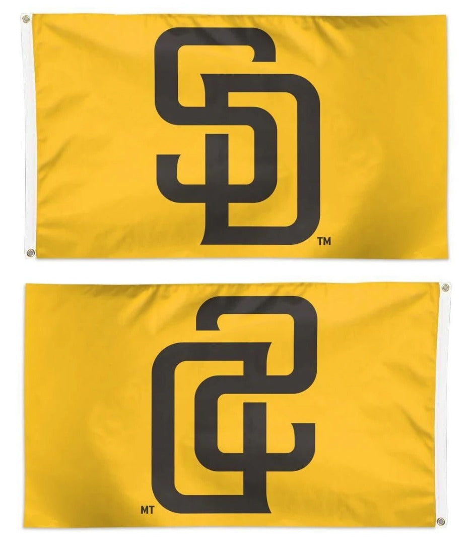 San Diego Padres Flag 3x5 SD Logo Yellow
