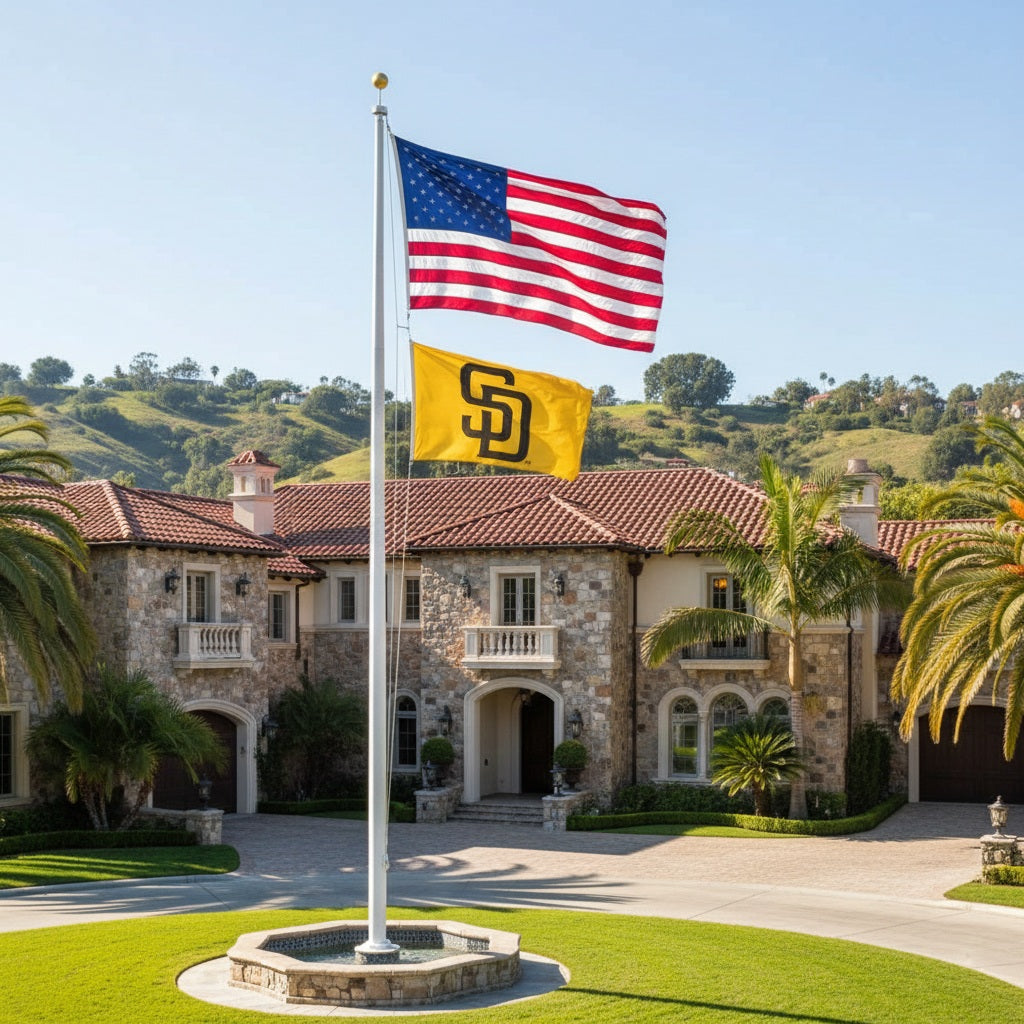 San Diego Padres Flag 3x5 SD Logo Yellow
