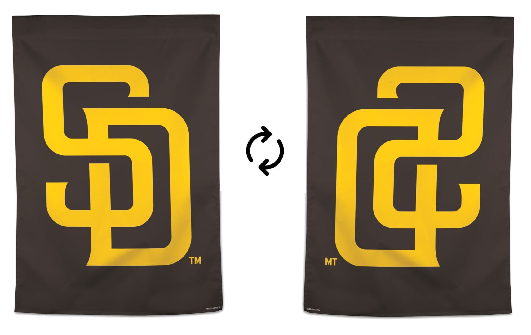 San Diego Padres Flag SD Logo Vertical House Banner