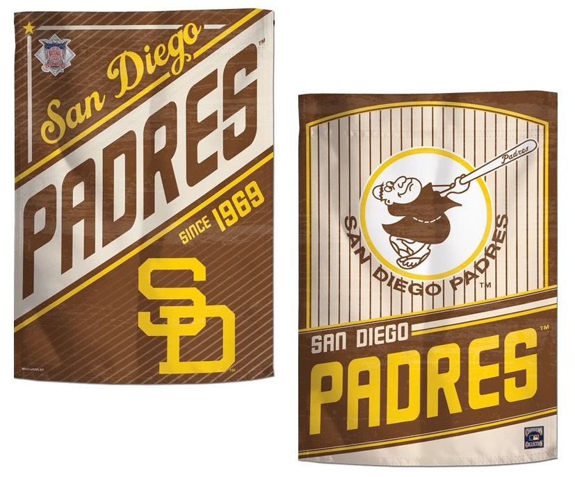 San Diego Padres Garden Flag 2 Sided Cooperstown 1