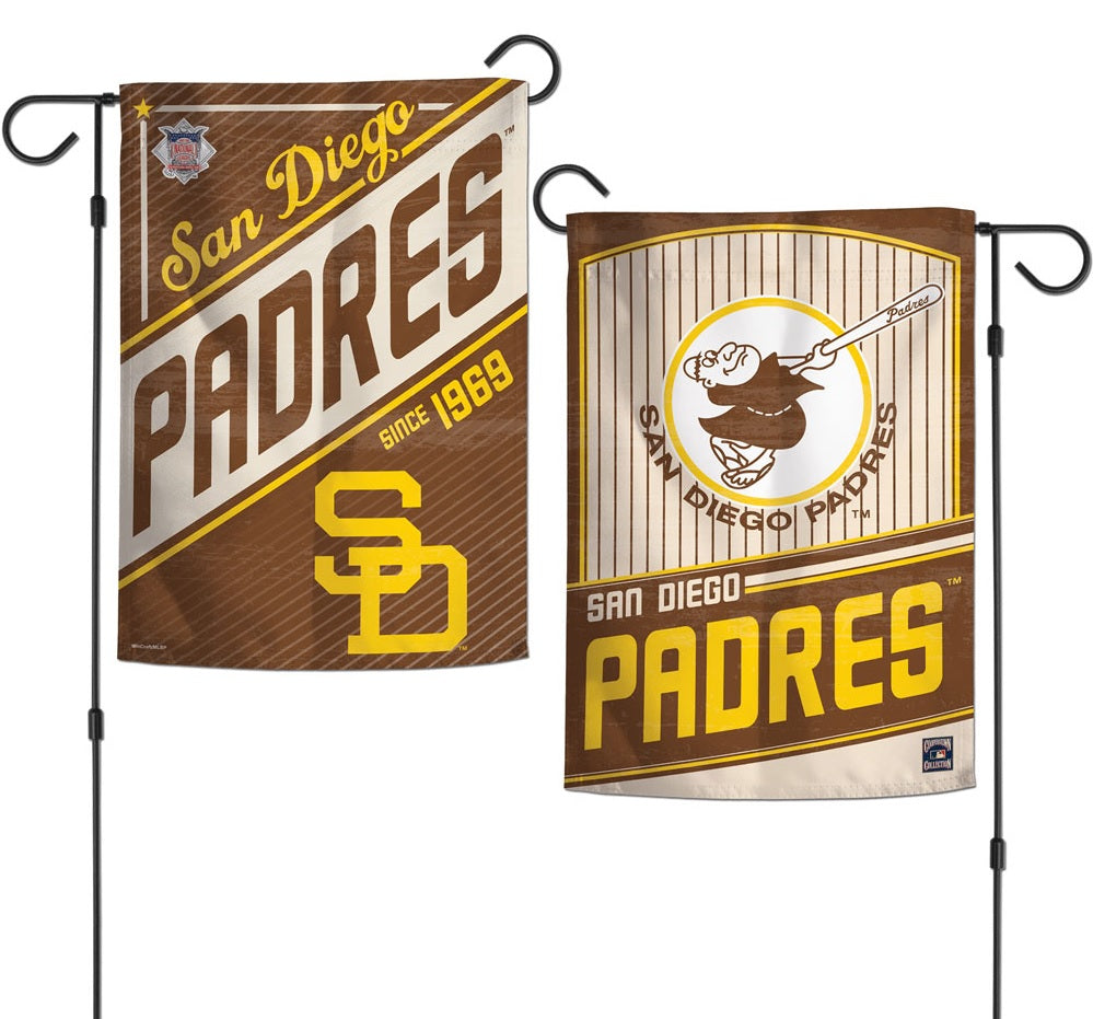San Diego Padres Garden Flag 2 Sided Cooperstown 2