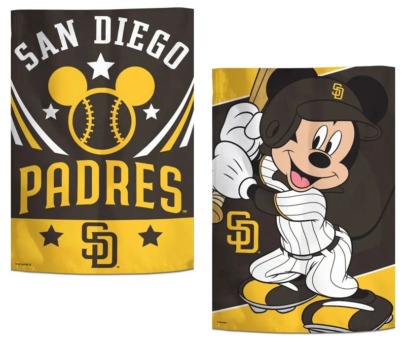 San Diego Padres Garden Flag 2 Sided Mickey Mouse 1