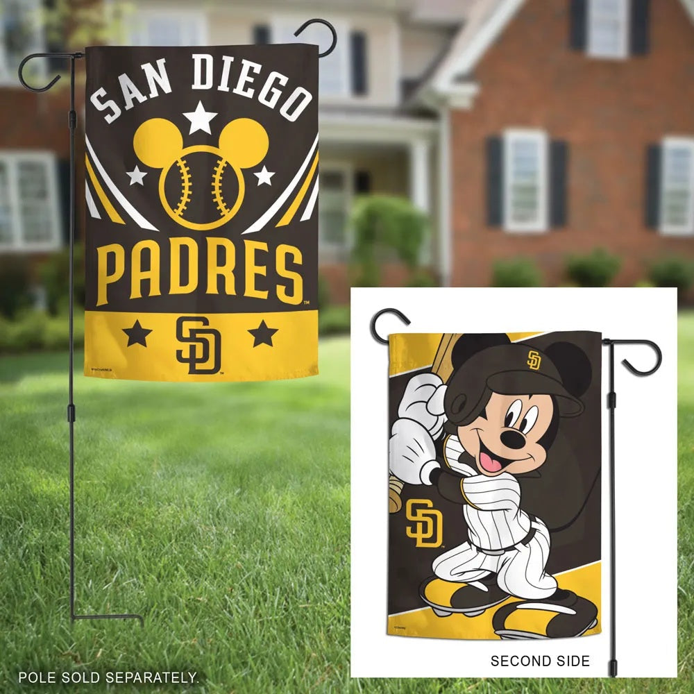 San Diego Padres Garden Flag 2 Sided Mickey Mouse 2
