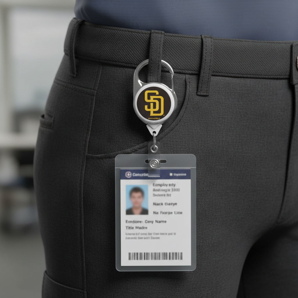 San Diego Padres Reel 2 Sided Badge Holder 2