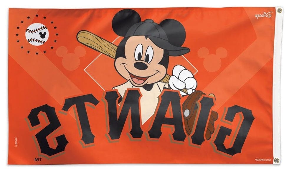 San Francisco Giants Flag 3x5 Mickey Mouse Baseball Disney