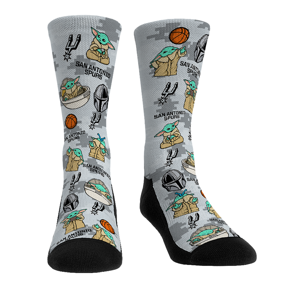 San Antonio Spurs - Star Wars  - Grogu All-Over | Rock 'Em Socks