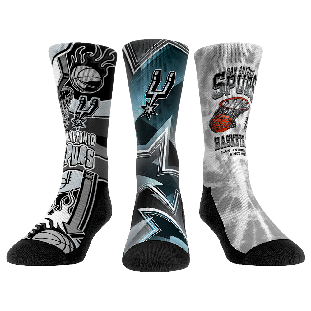 San Antonio Spurs - Slam Dunk  - 3-Pack | Rock 'Em Socks