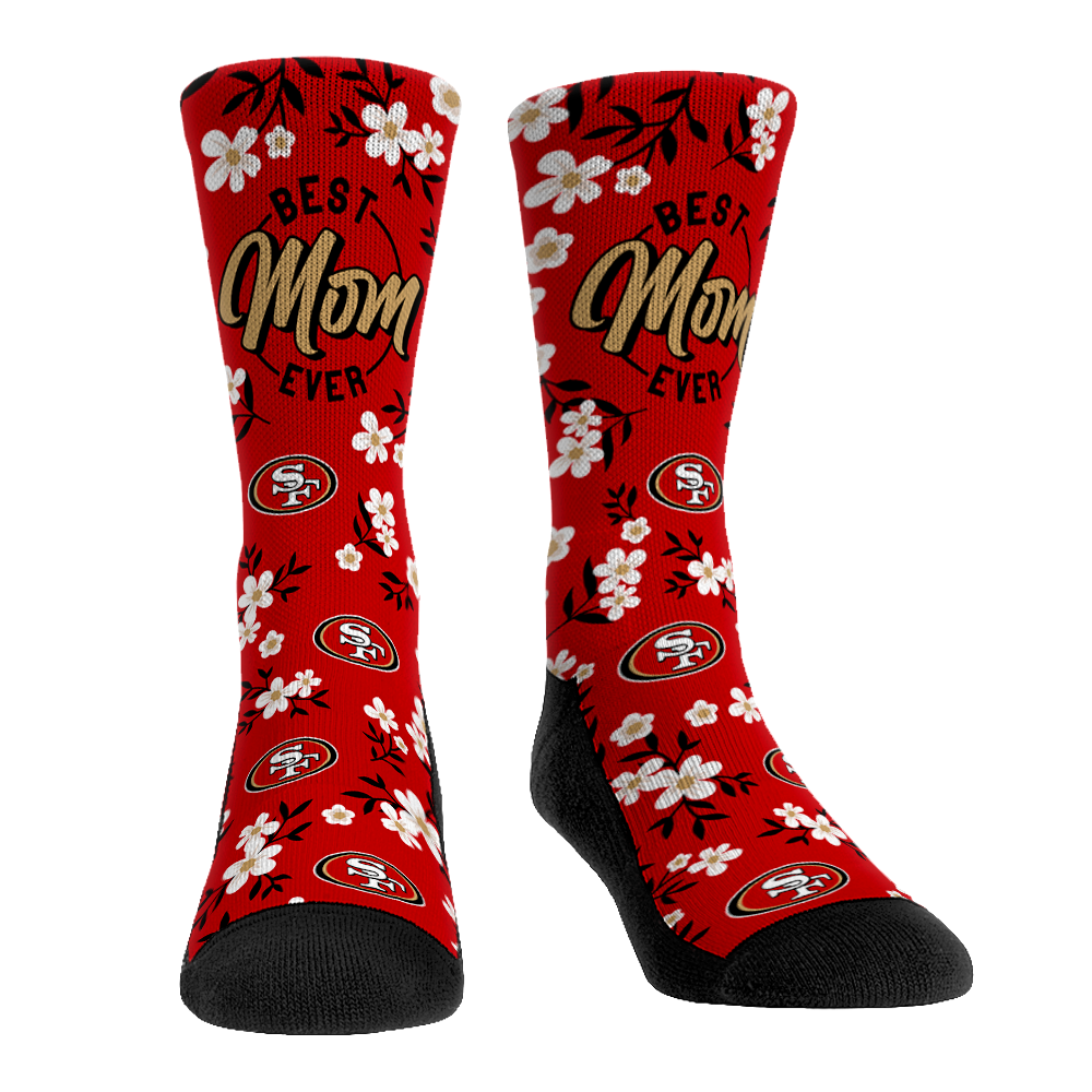 San Francisco 49ers - Best Mom Floral | Rock 'Em Socks 1