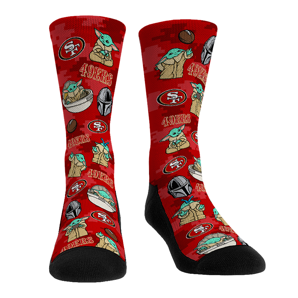 San Francisco 49ers - Star Wars  - Grogu All-Over | Rock 'Em Socks