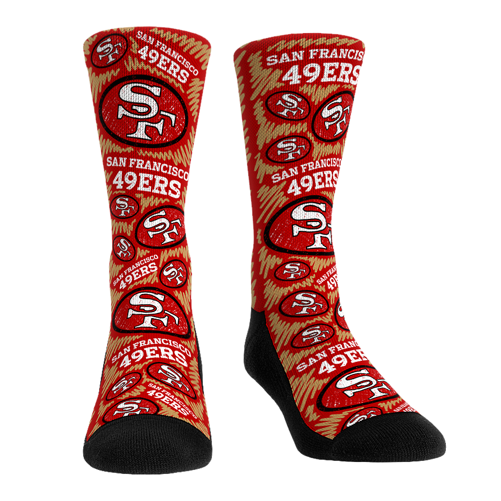 San Francisco 49ers - Throwback Logo Sketch | Rock 'Em Socks