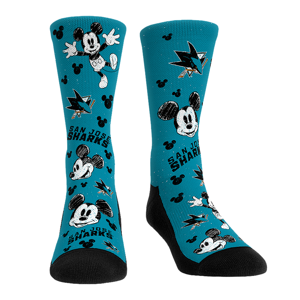 San Jose Sharks - Disney - Mickey Sketch | Rock 'Em Socks