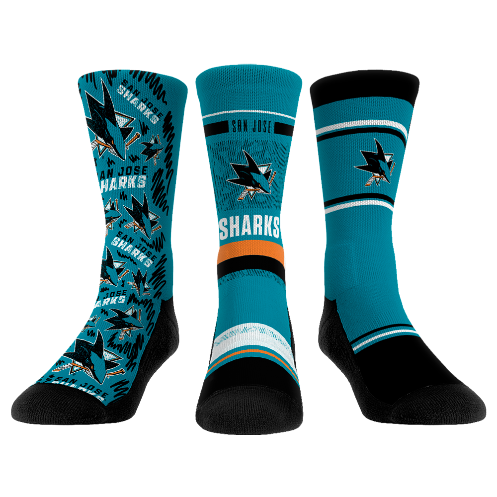 San Jose Sharks - 3-Pack | Rock 'Em Socks
