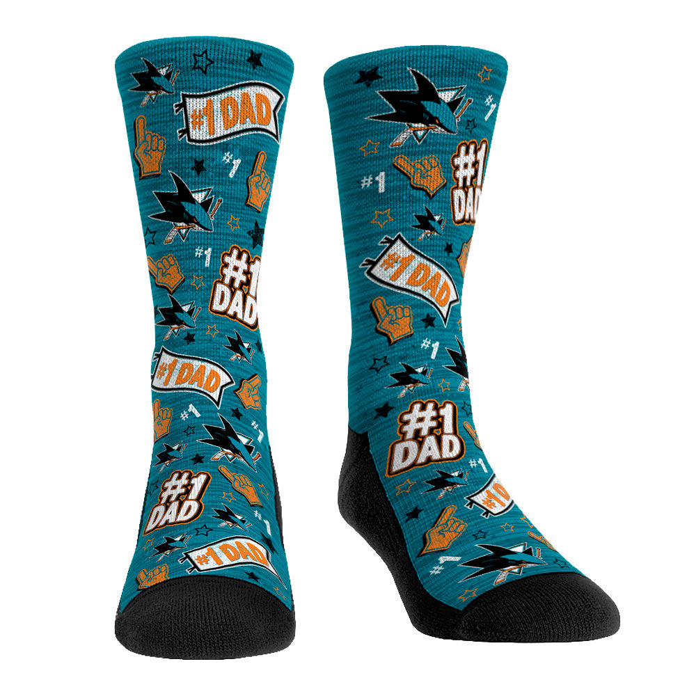 San Jose Sharks - #1 Dad | Rock 'Em Socks